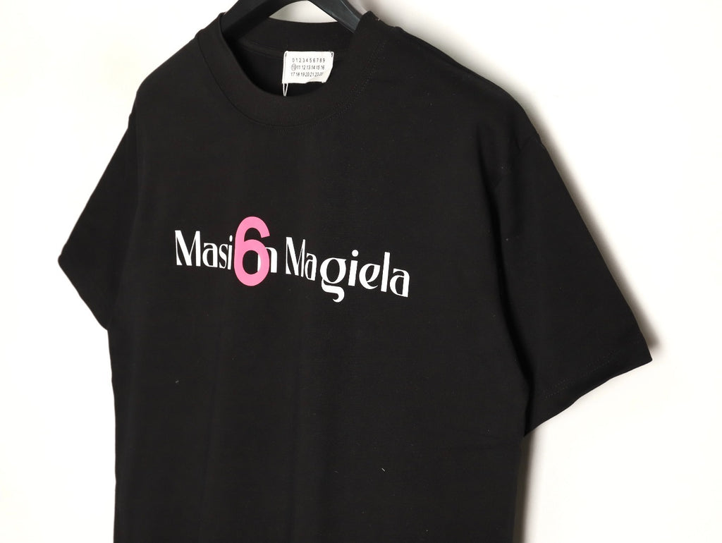 MaisonMargiela Pink Printed Short-Sleeve T-Shirt