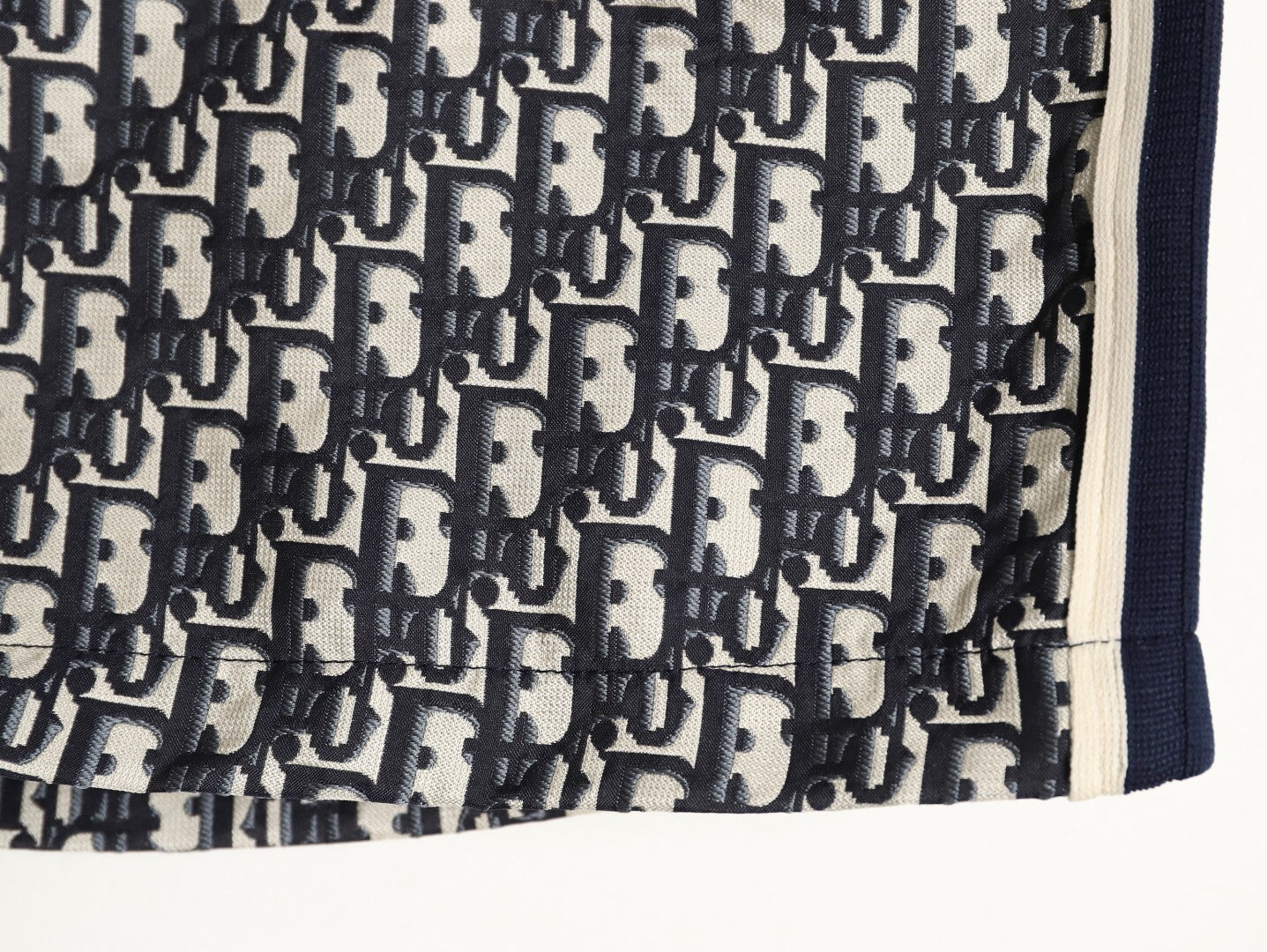 DIOR Classic Monogram Navy Blue Jacquard Casual Shorts