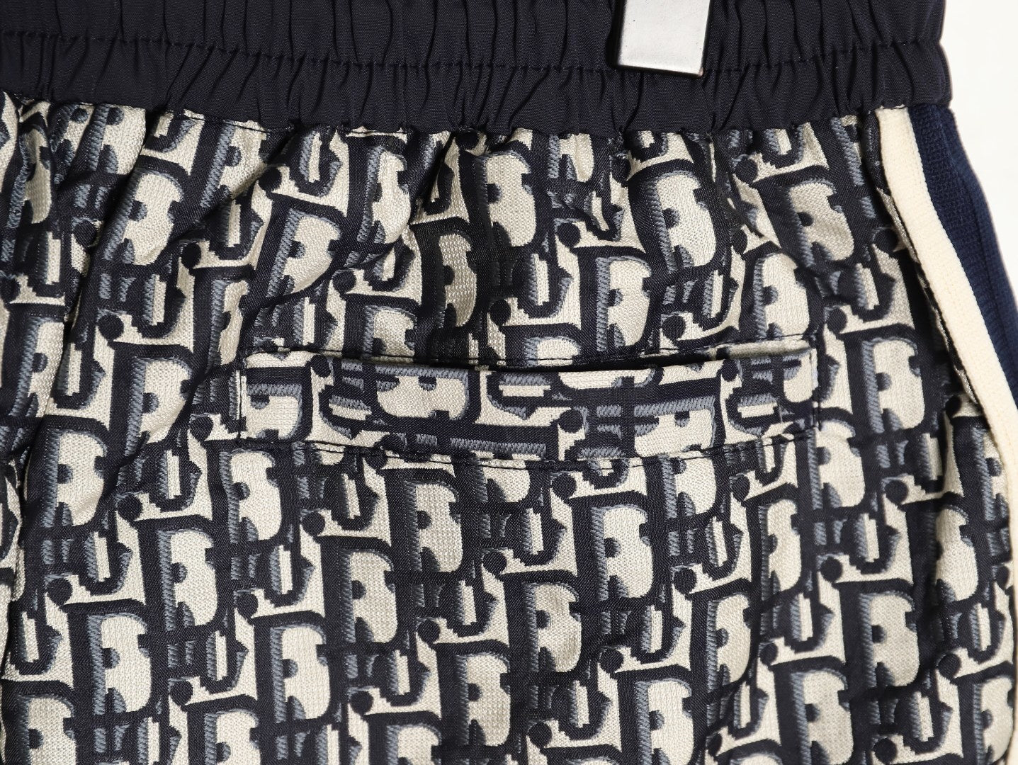 DIOR Classic Monogram Navy Blue Jacquard Casual Shorts
