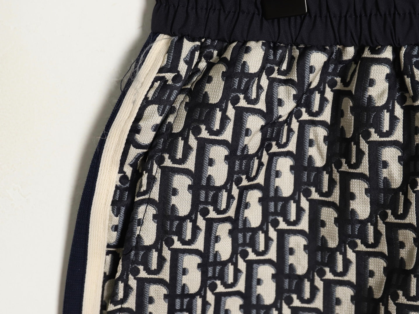 DIOR Classic Monogram Navy Blue Jacquard Casual Shorts