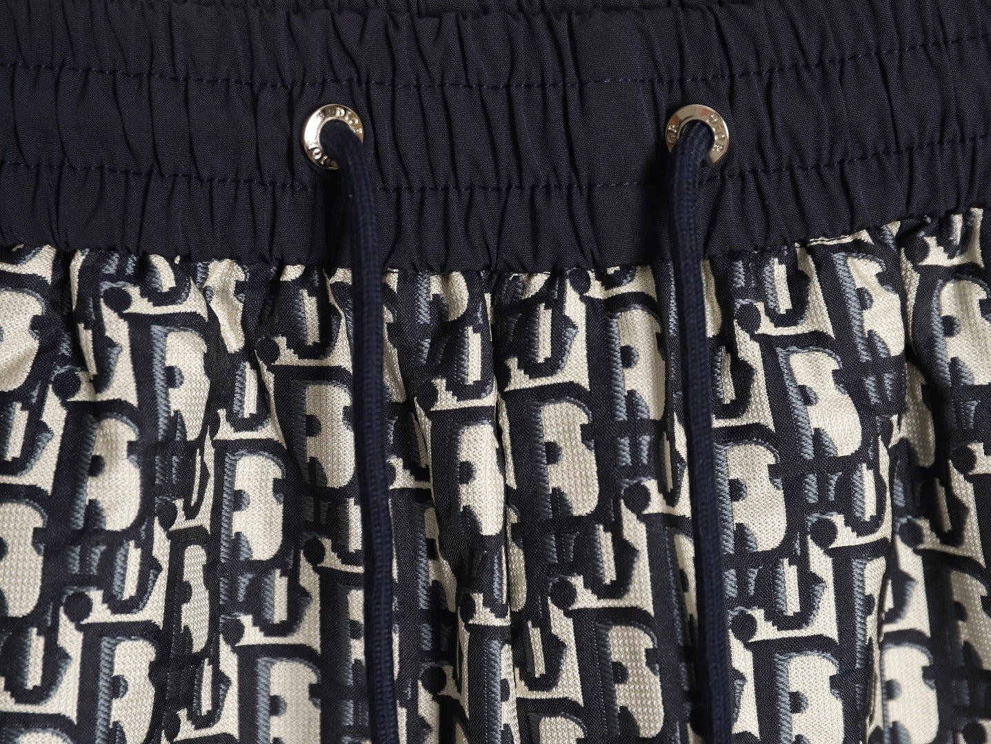 DIOR Classic Monogram Navy Blue Jacquard Casual Shorts