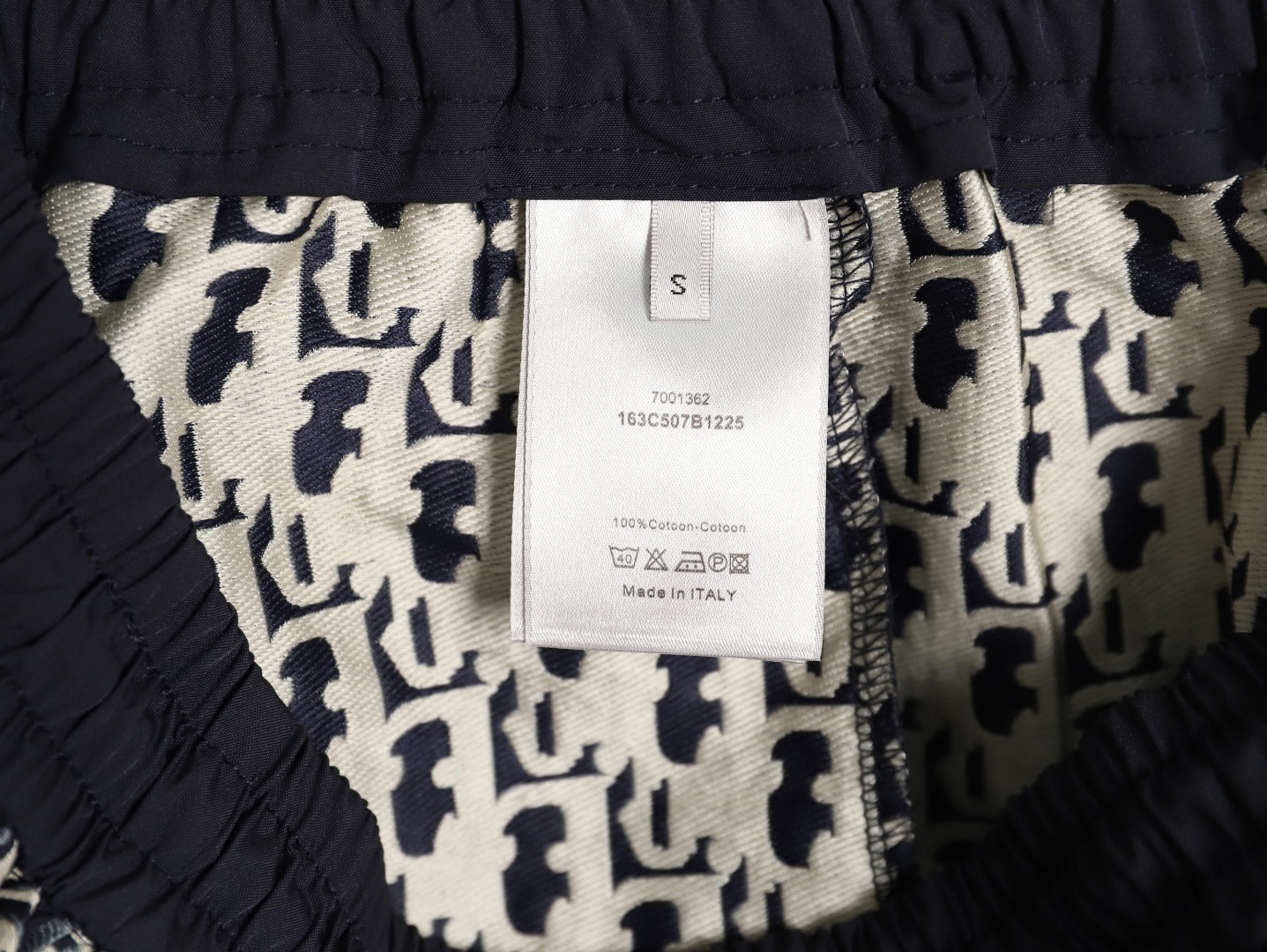 DIOR Classic Monogram Navy Blue Jacquard Casual Shorts