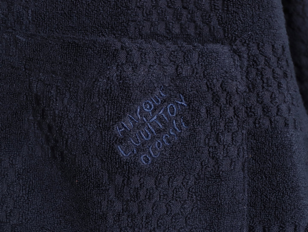 LOUIS VUITTON LV 25SS Cotton Drawstring Checkered Terry Cloth Casual Top