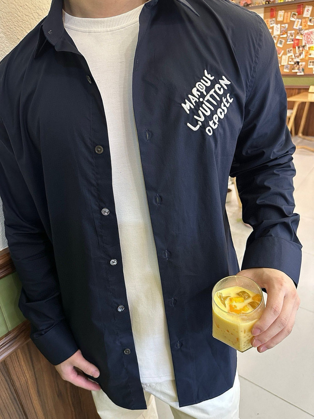 Louis Vuitton Embroidered Logo Shirt