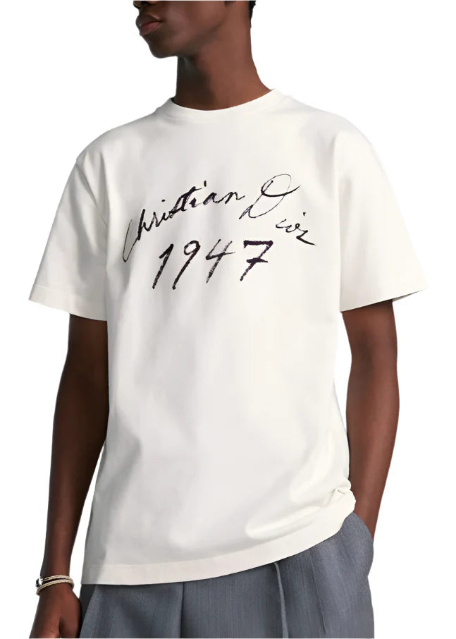 Dior 1947 Letter Short-Sleeve T-Shirt