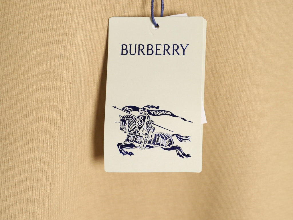 Burberry Check Collar Patchwork Short-Sleeve