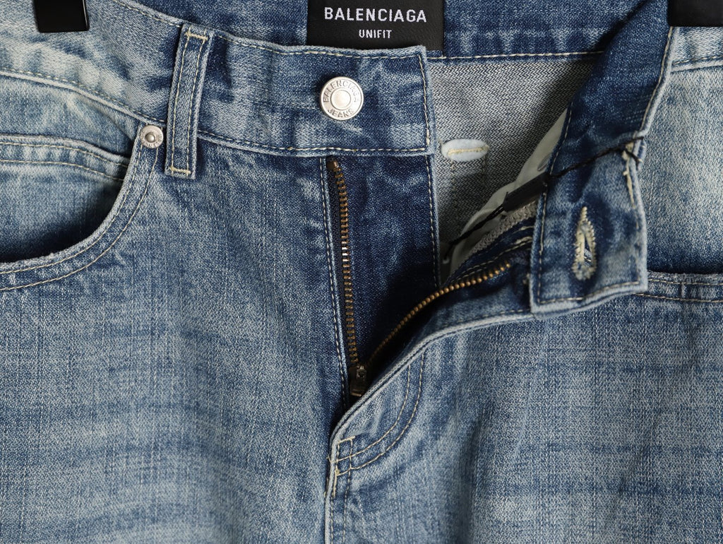 Balenciaga  runway-style low-rise jeans