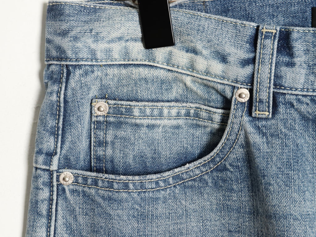 Balenciaga  runway-style low-rise jeans