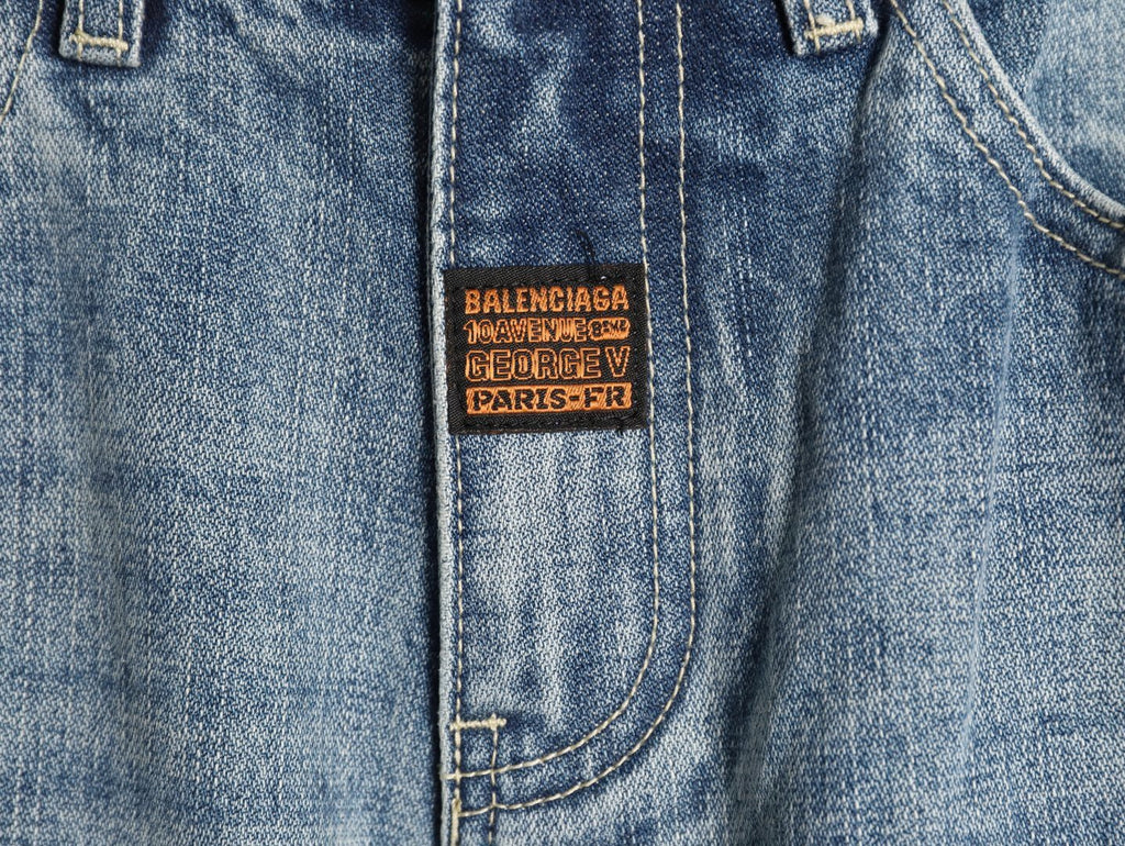 Balenciaga  runway-style low-rise jeans