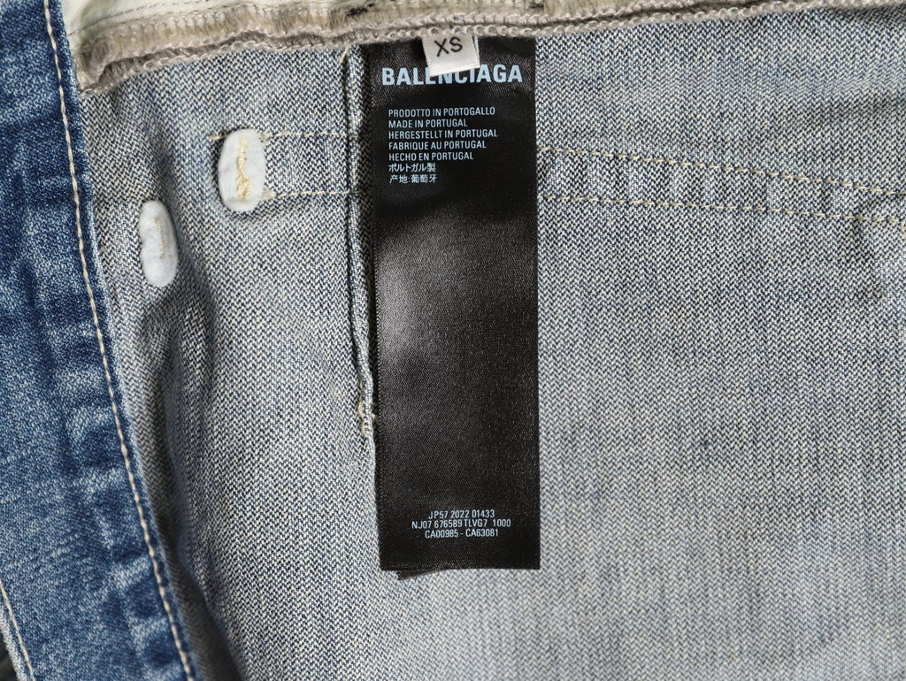 Balenciaga  runway-style low-rise jeans