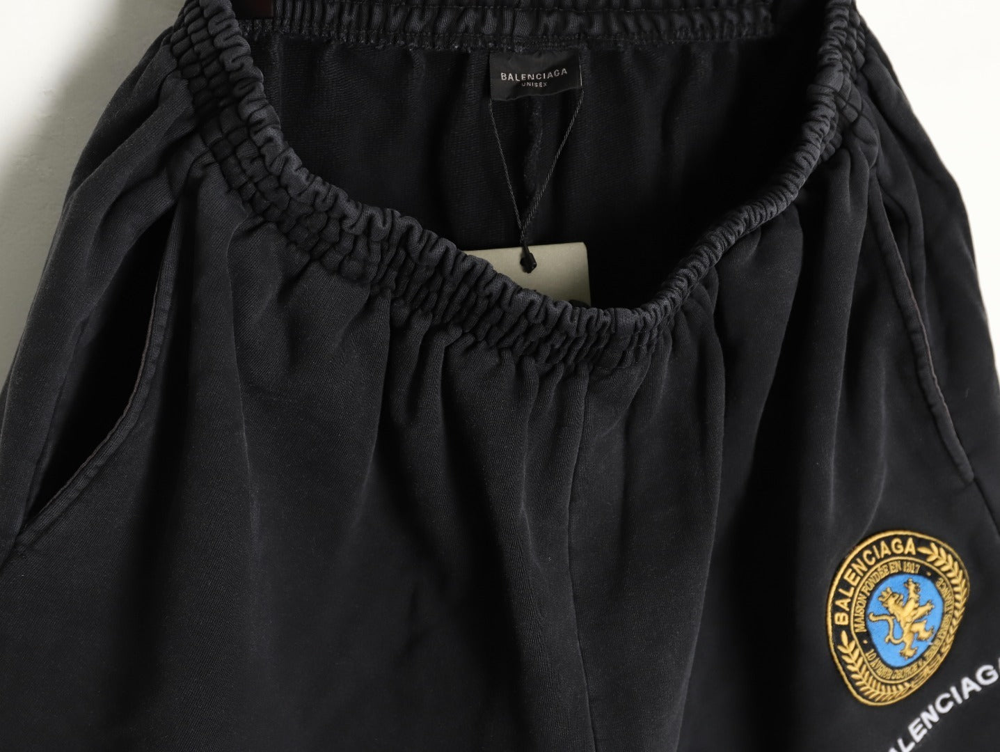 Balenciaga 25SS Badge Embroidered Shorts