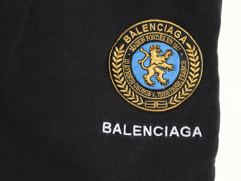 Balenciaga 25SS Badge Embroidered Shorts