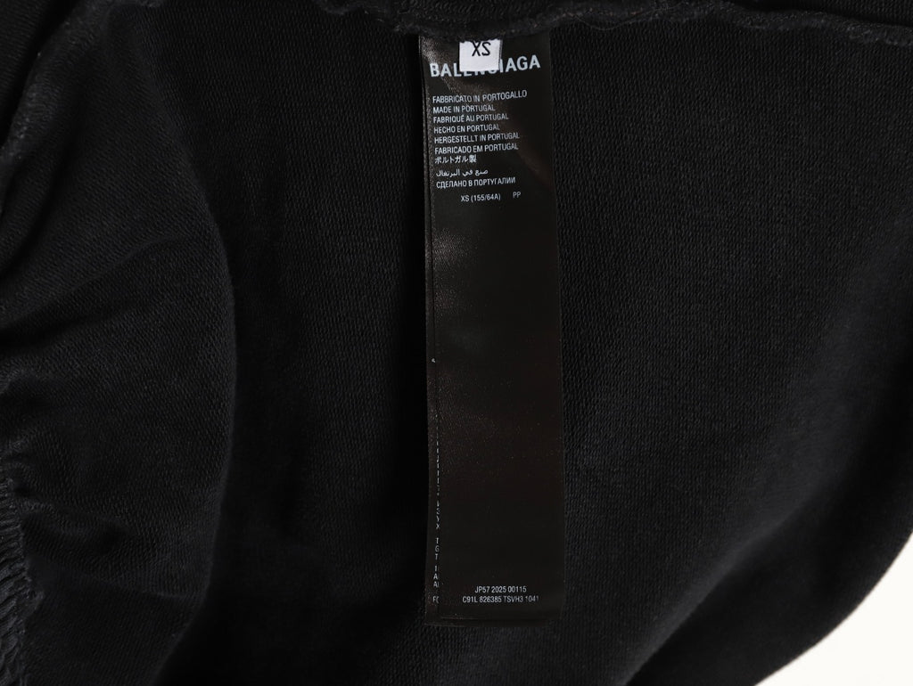 Balenciaga 25SS Badge Embroidered Shorts