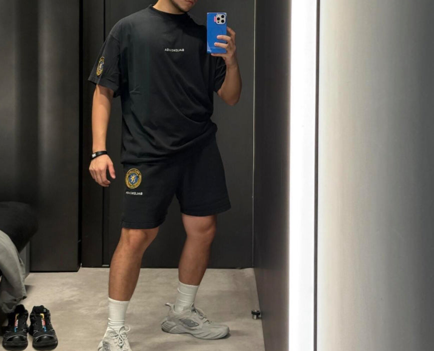 Balenciaga 25SS Badge Embroidered Shorts