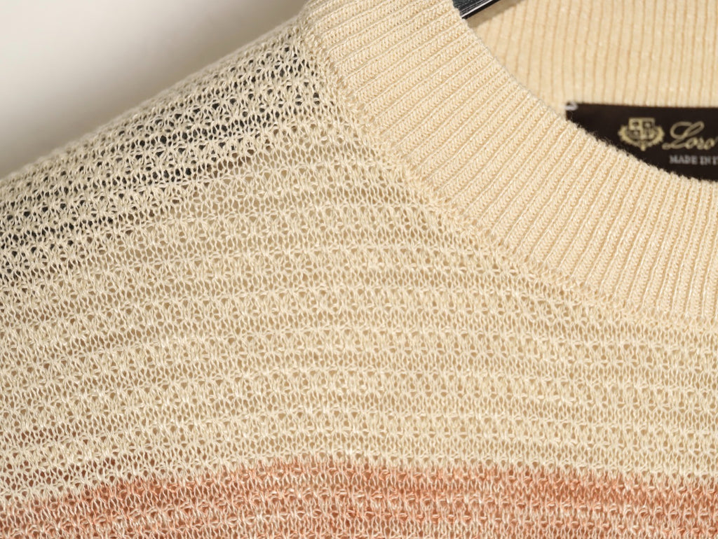 Loro Piana Striped Knit Short-Sleeve
