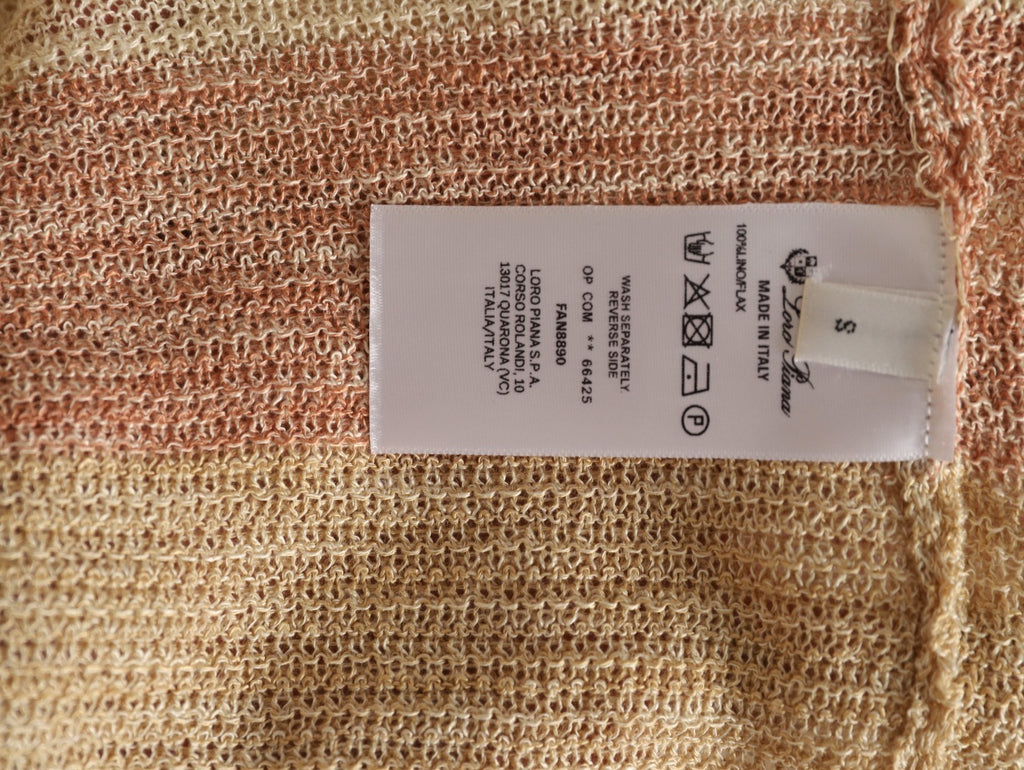 Loro Piana Striped Knit Short-Sleeve