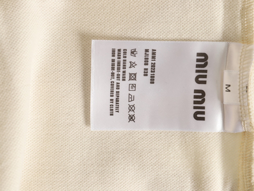 MiuMiu Half-zip Logo Embroidered Polo Shirt