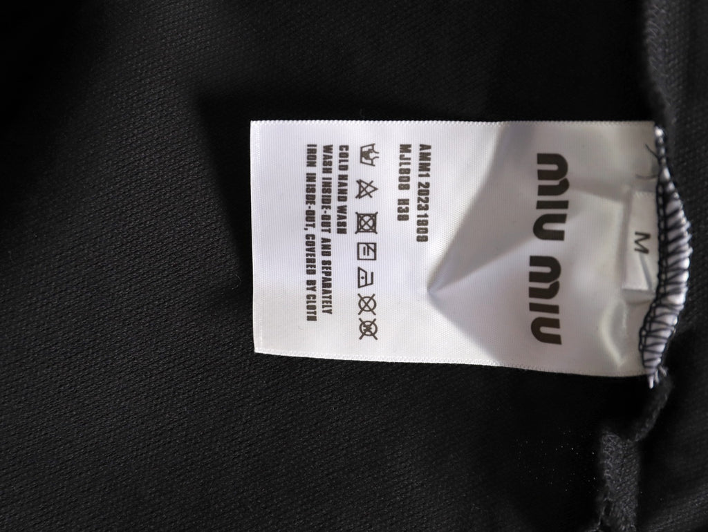 MiuMiu Half-zip Logo Embroidered Polo Shirt