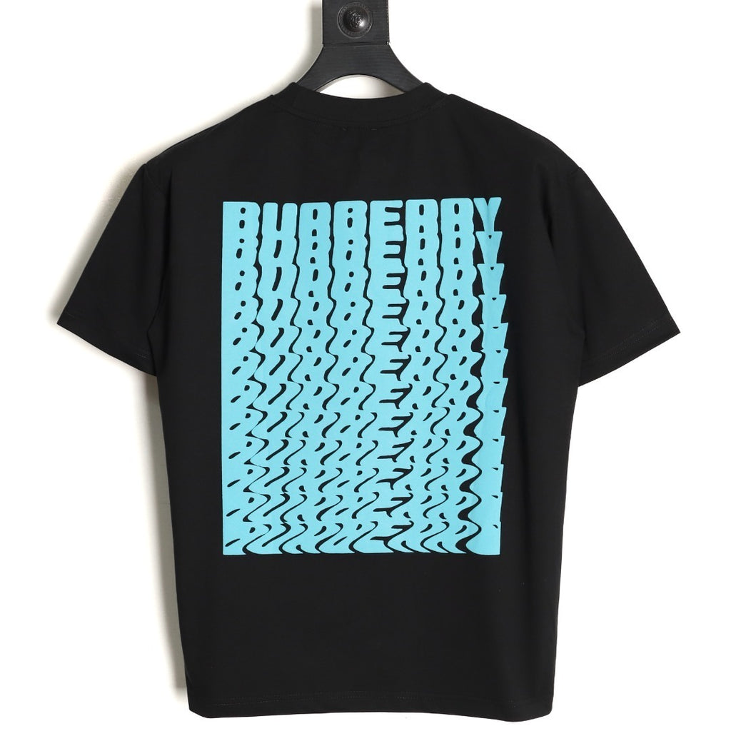 Burberry T-shirt with twisted letter print on the front and back