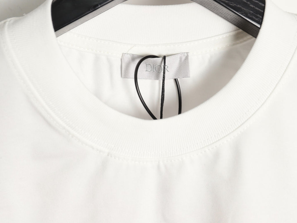 DIOR Graffiti Letter Hand-Painted Print  T-Shirt