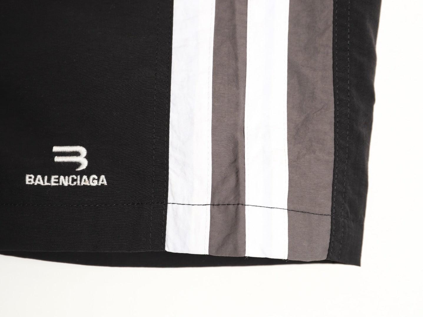 Balenciaga Sproty Collection Color Block Embroidered Shorts