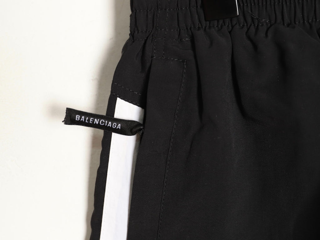 Balenciaga Sproty Collection Color Block Embroidered Shorts