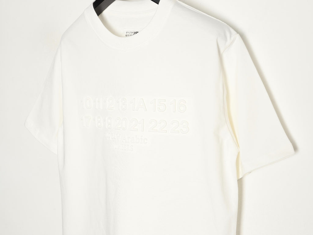 Maison Margiela Embossed Letter Short-Sleeve T-Shirt