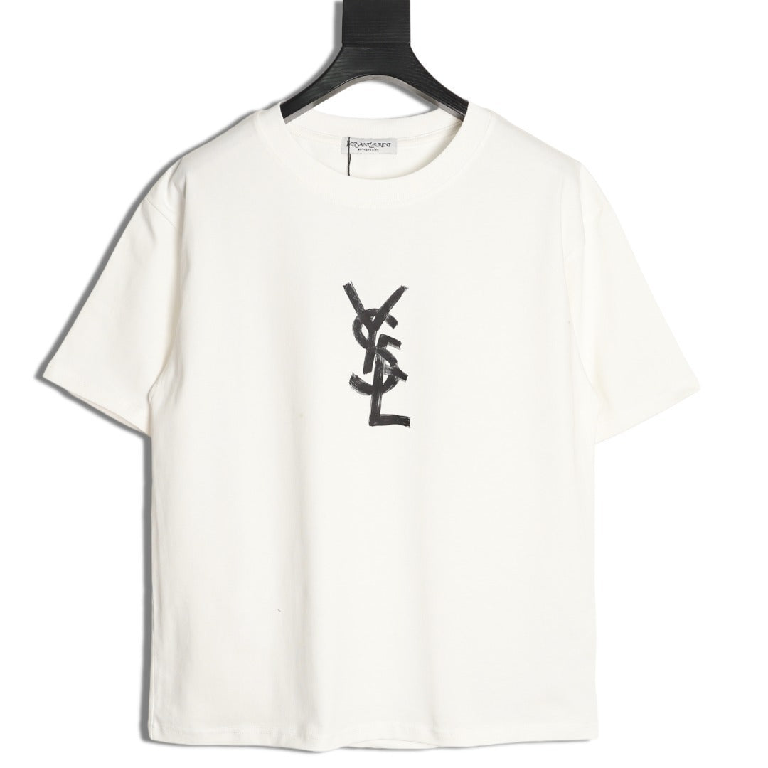 Yves Saint Laurent (YSL) 25SS Graffiti Print  T-Shirt