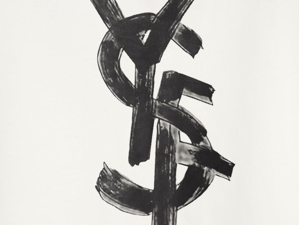 Yves Saint Laurent (YSL) 25SS Graffiti Print  T-Shirt