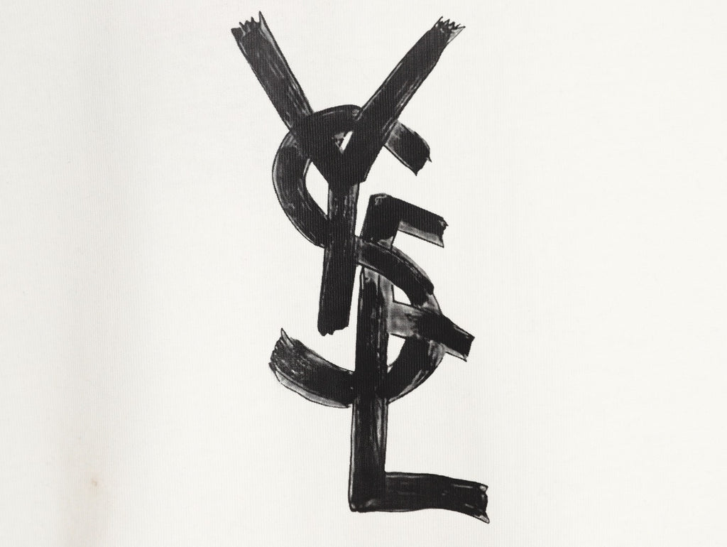 Yves Saint Laurent (YSL) 25SS Graffiti Print  T-Shirt