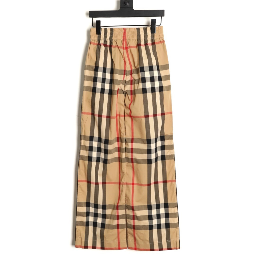 Burberry (BBR) large check cotton trousers