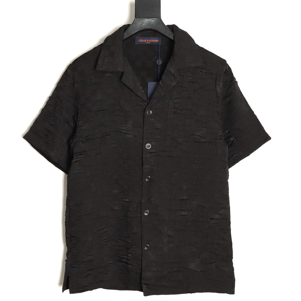 LOUIS VUITTON LV checkered jacquard suit with short-sleeved shirt