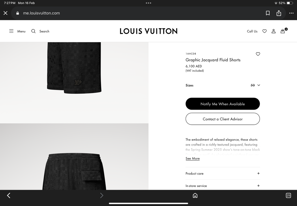 LOUIS VUITTON LV Damier Jacquard Suit Shorts