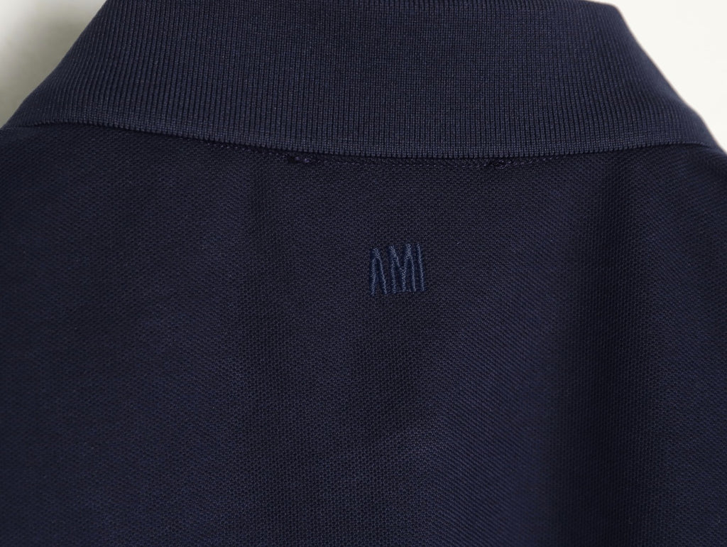 Ami 2025 Collared White Heart Polo Shirt - A Classic Bestseller.