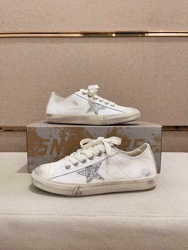 Golden Goose V-Star 'White silver glitter'