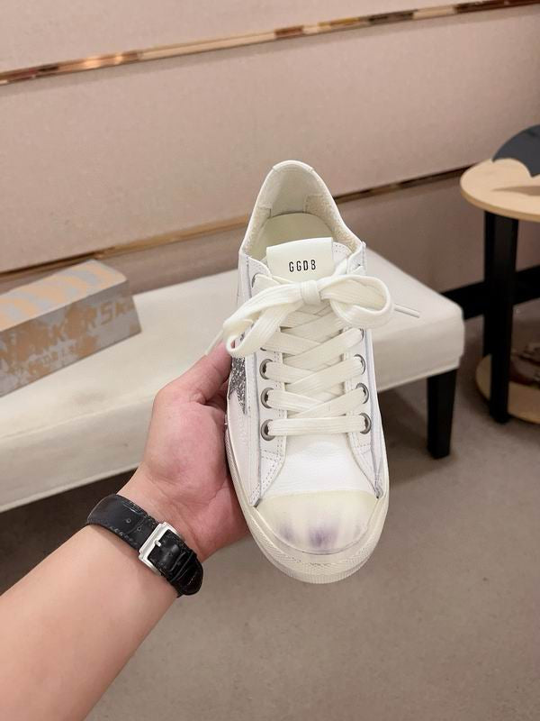 Golden Goose V-Star 'White silver glitter'
