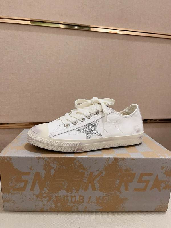 Golden Goose V-Star 'White silver glitter'