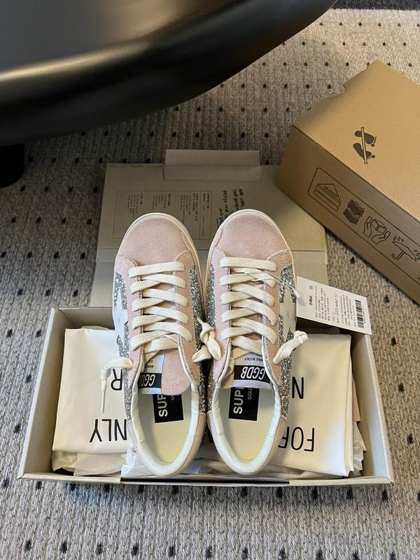 Golden Goose Super-Star glitter pink sneakers