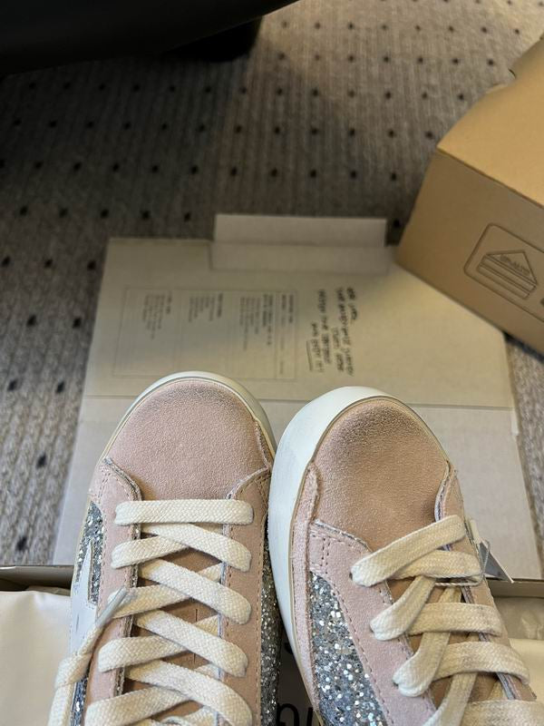 Golden Goose Super-Star glitter pink sneakers