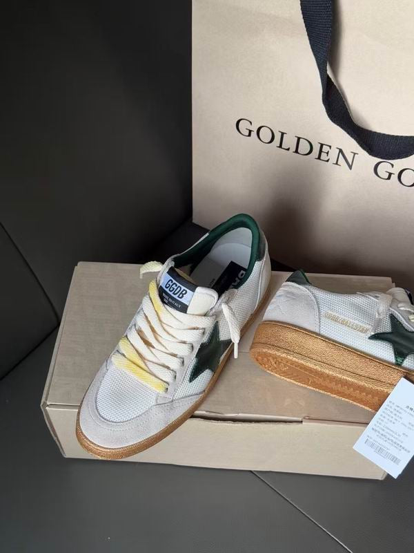 Golden Goose Ball Star 'White Metallic Green'