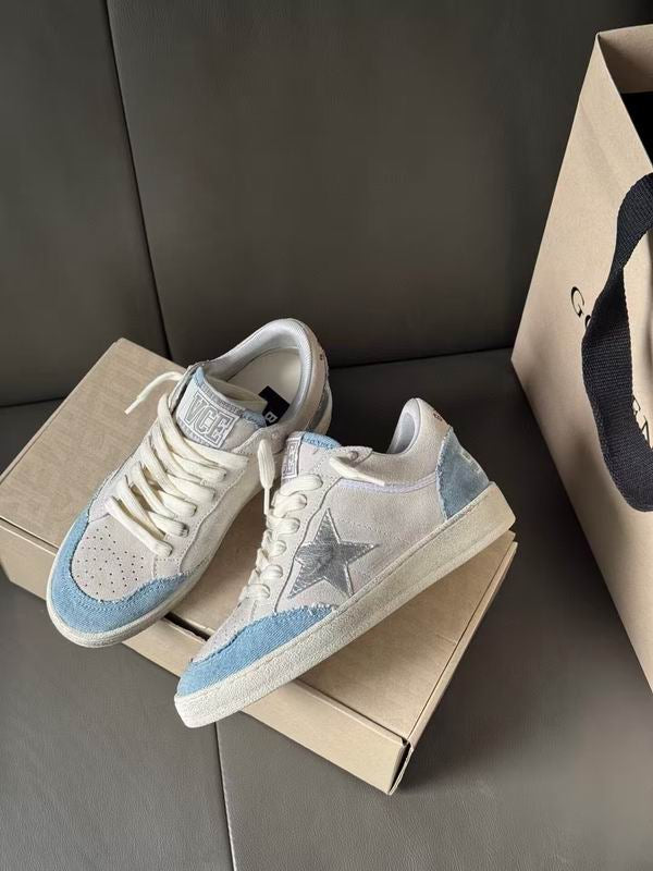 Golden Goose Ball Star Piel Laminada Denim