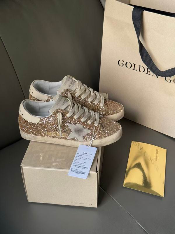 Golden Goose Wmns Superstar 'Gold Seedpearl Glitter