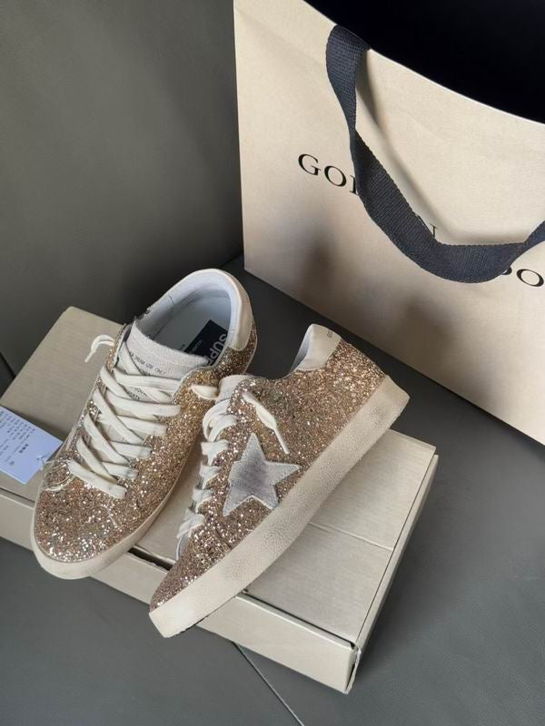 Golden Goose Wmns Superstar 'Gold Seedpearl Glitter
