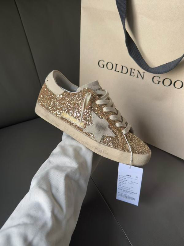 Golden Goose Wmns Superstar 'Gold Seedpearl Glitter