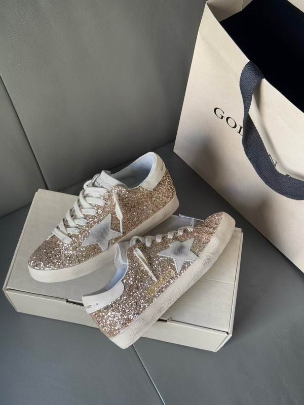 Golden Goose Wmns Superstar 'Gold Seedpearl Glitter