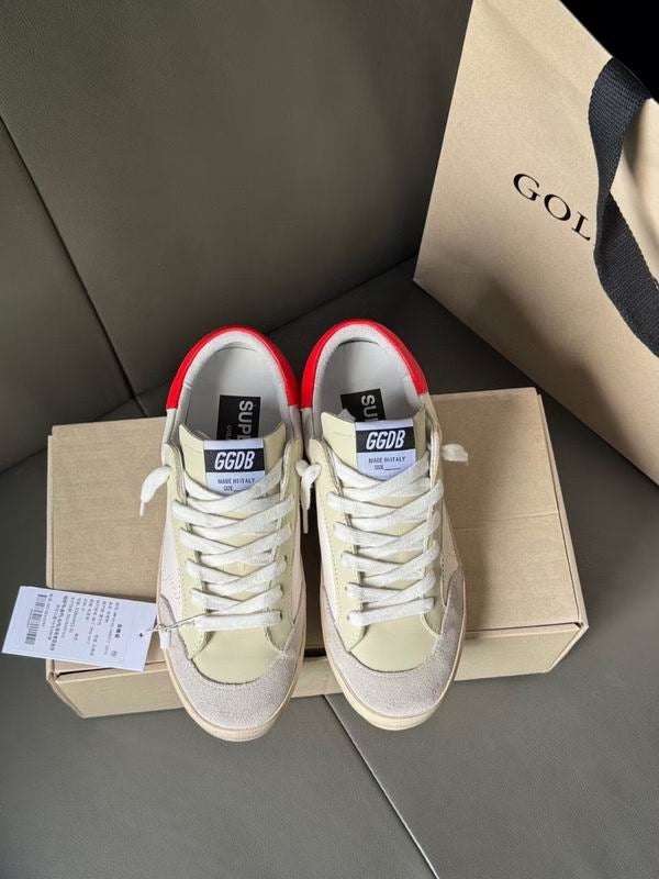 Golden Goose Super Star White Ivory Red Silver