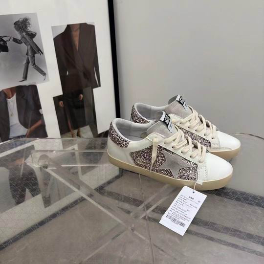 Golden Goose Wmns Superstar 'Glitter - White Seedpearl'
