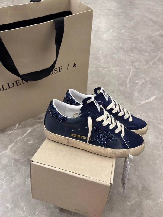 Golden Goose SSENSE Exclusive Navy Super-Star Classic Sneakers