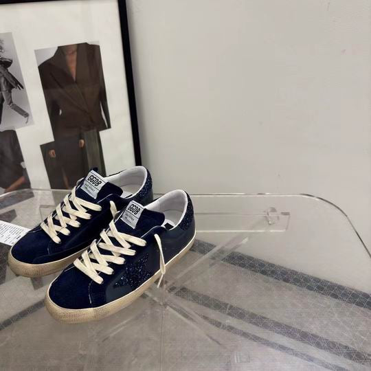 Golden Goose SSENSE Exclusive Navy Super-Star Classic Sneakers