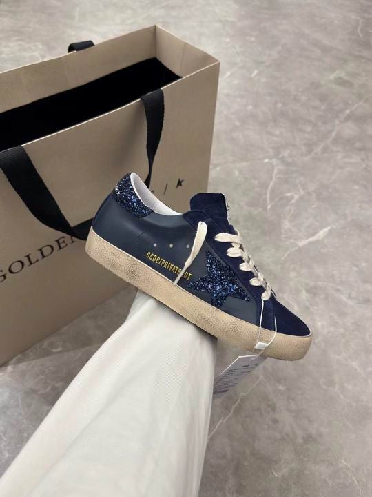 Golden Goose SSENSE Exclusive Navy Super-Star Classic Sneakers